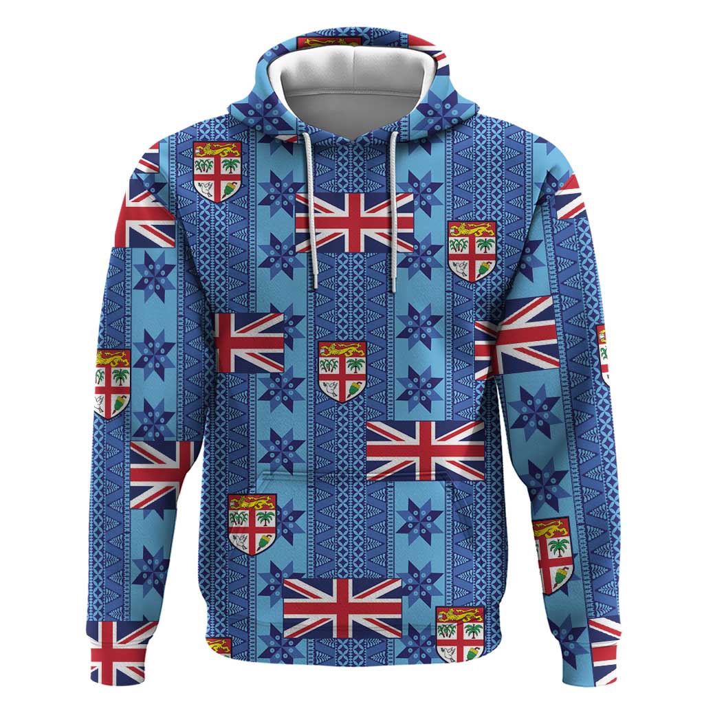 Fiji Masi Tapa Hoodie Coat Of Arms - Polynesian Pride