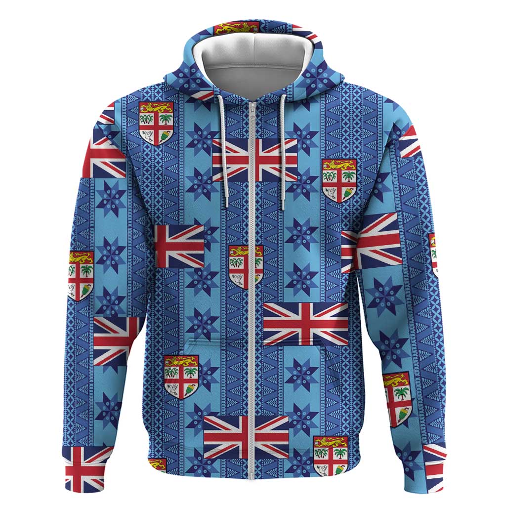 Fiji Masi Tapa Hoodie Coat Of Arms - Polynesian Pride