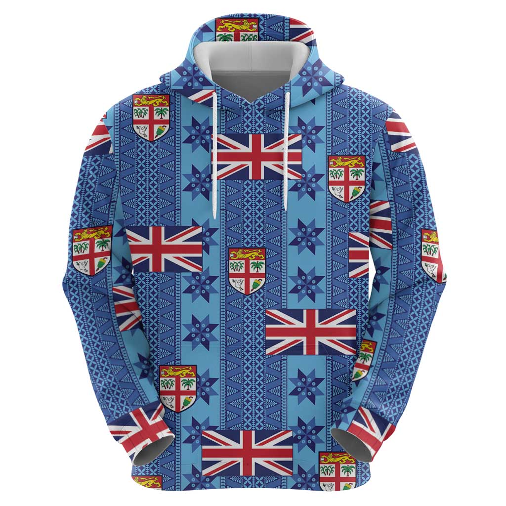 Fiji Masi Tapa Hoodie Coat Of Arms - Polynesian Pride