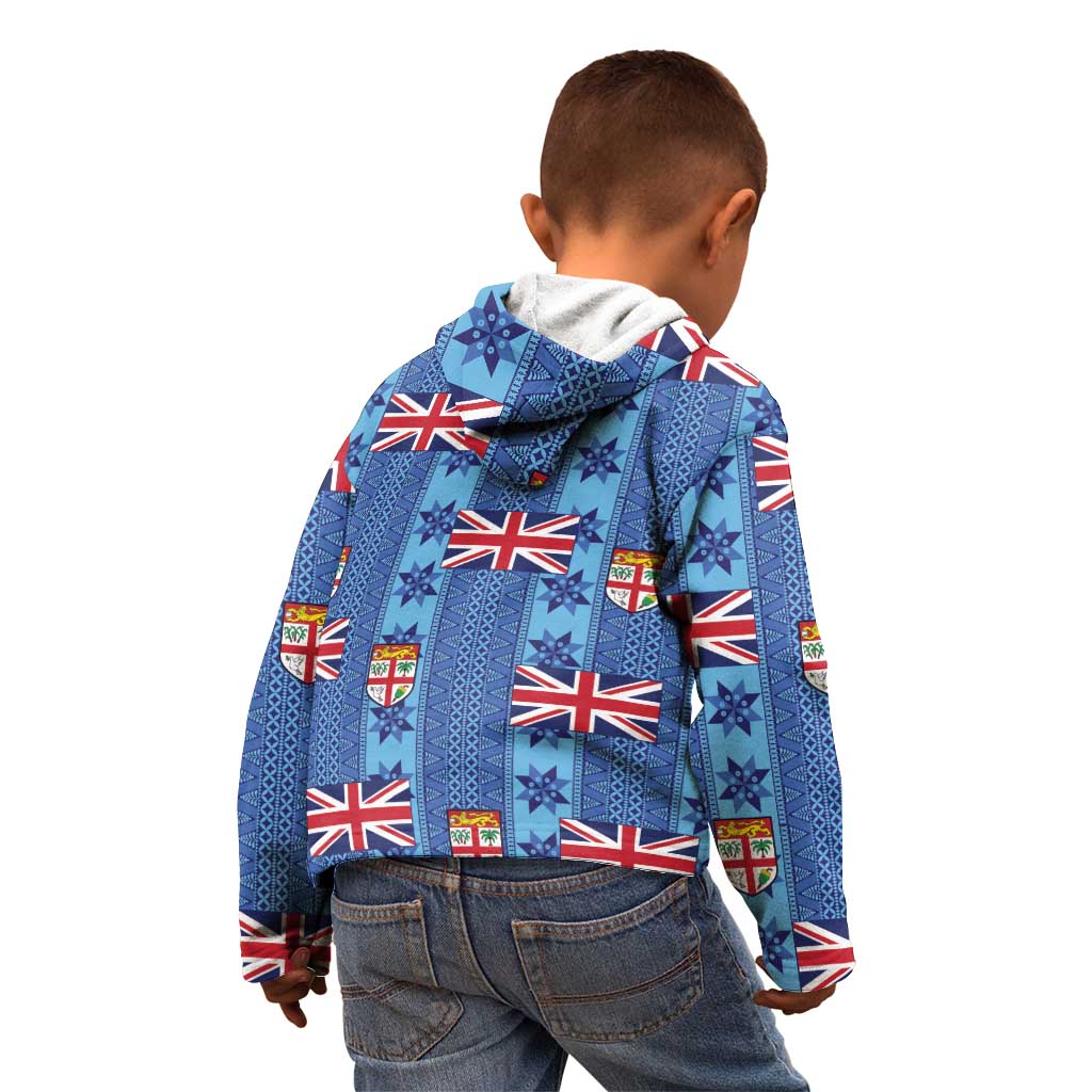 Fiji Masi Tapa Kid Hoodie Coat Of Arms - Polynesian Pride