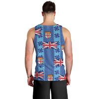 Fiji Masi Tapa Men Tank Top Coat Of Arms - Polynesian Pride
