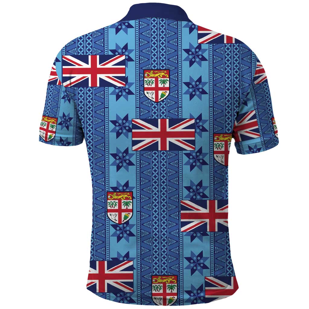 Fiji Masi Tapa Polo Shirt Coat Of Arms LT05 - Polynesian Pride