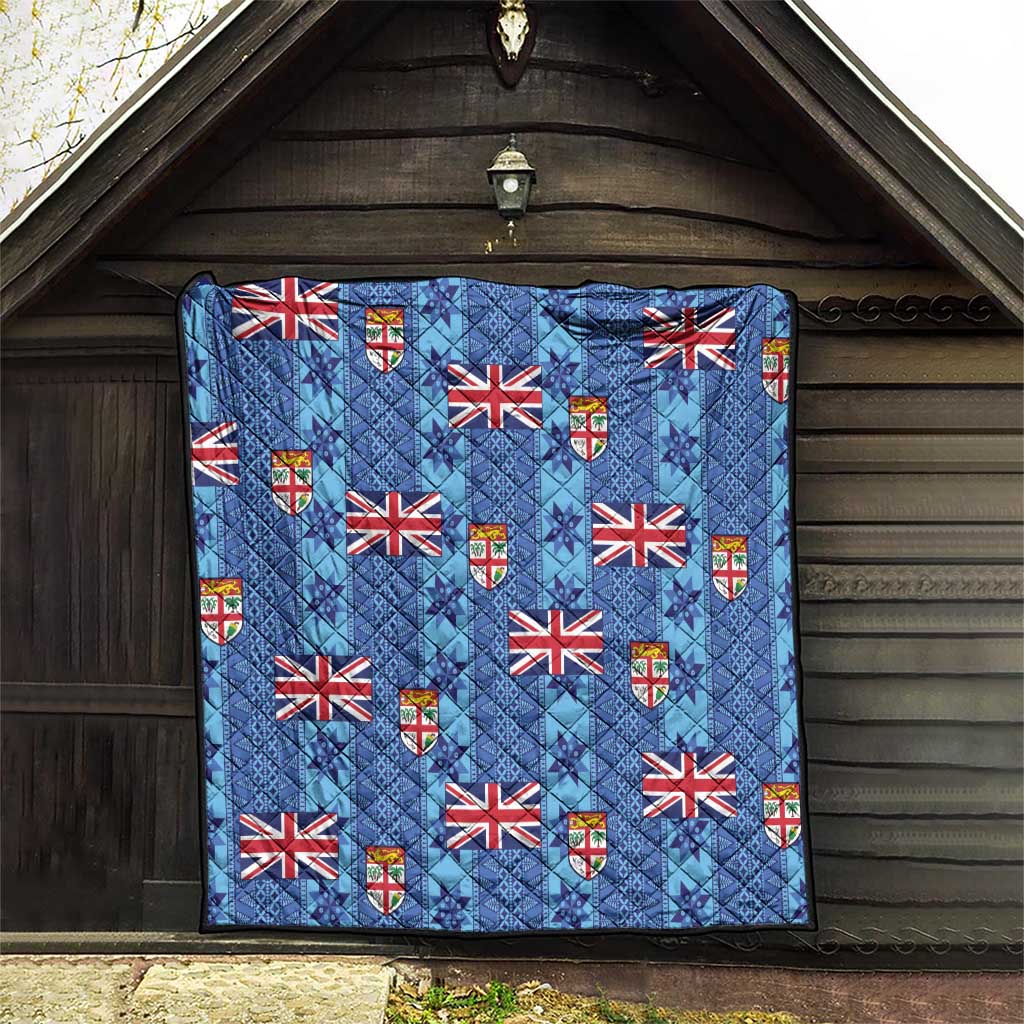 Fiji Masi Tapa Quilt Coat Of Arms - Polynesian Pride