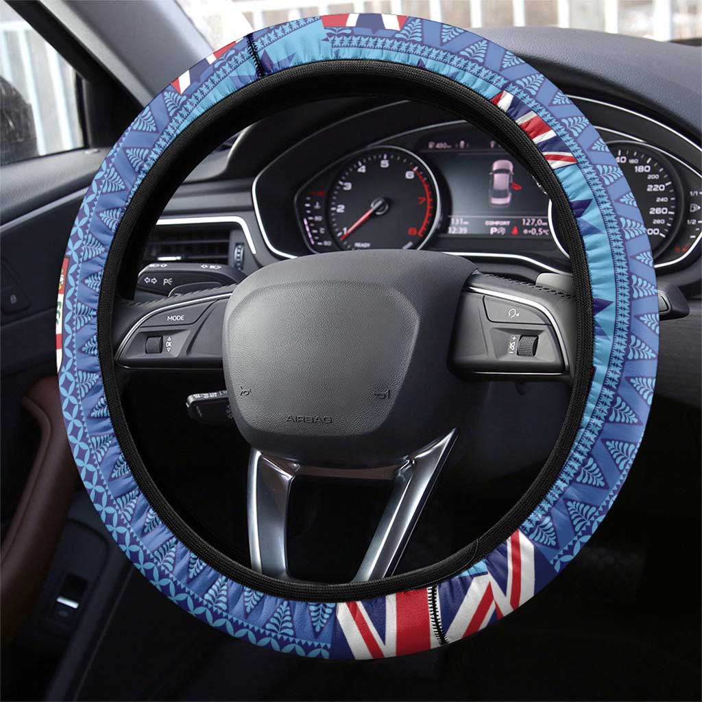 Fiji Masi Tapa Steering Wheel Cover Coat Of Arms - Polynesian Pride