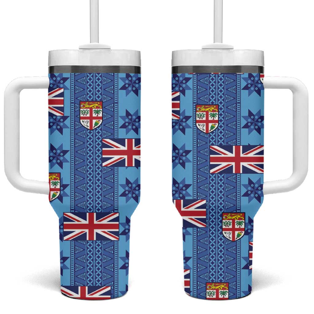 Fiji Masi Tapa Tumbler With Handle Coat Of Arms - Polynesian Pride