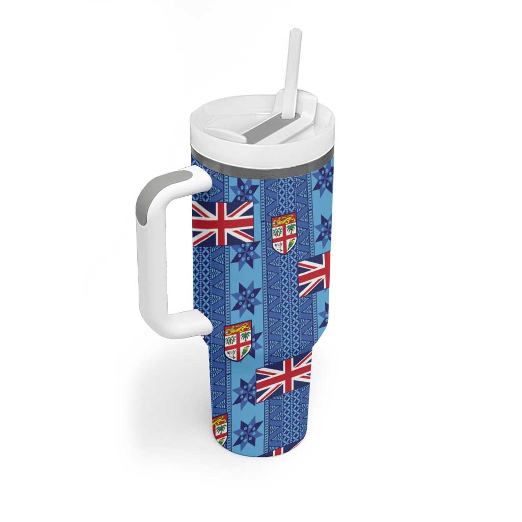 Fiji Masi Tapa Tumbler With Handle Coat Of Arms - Polynesian Pride