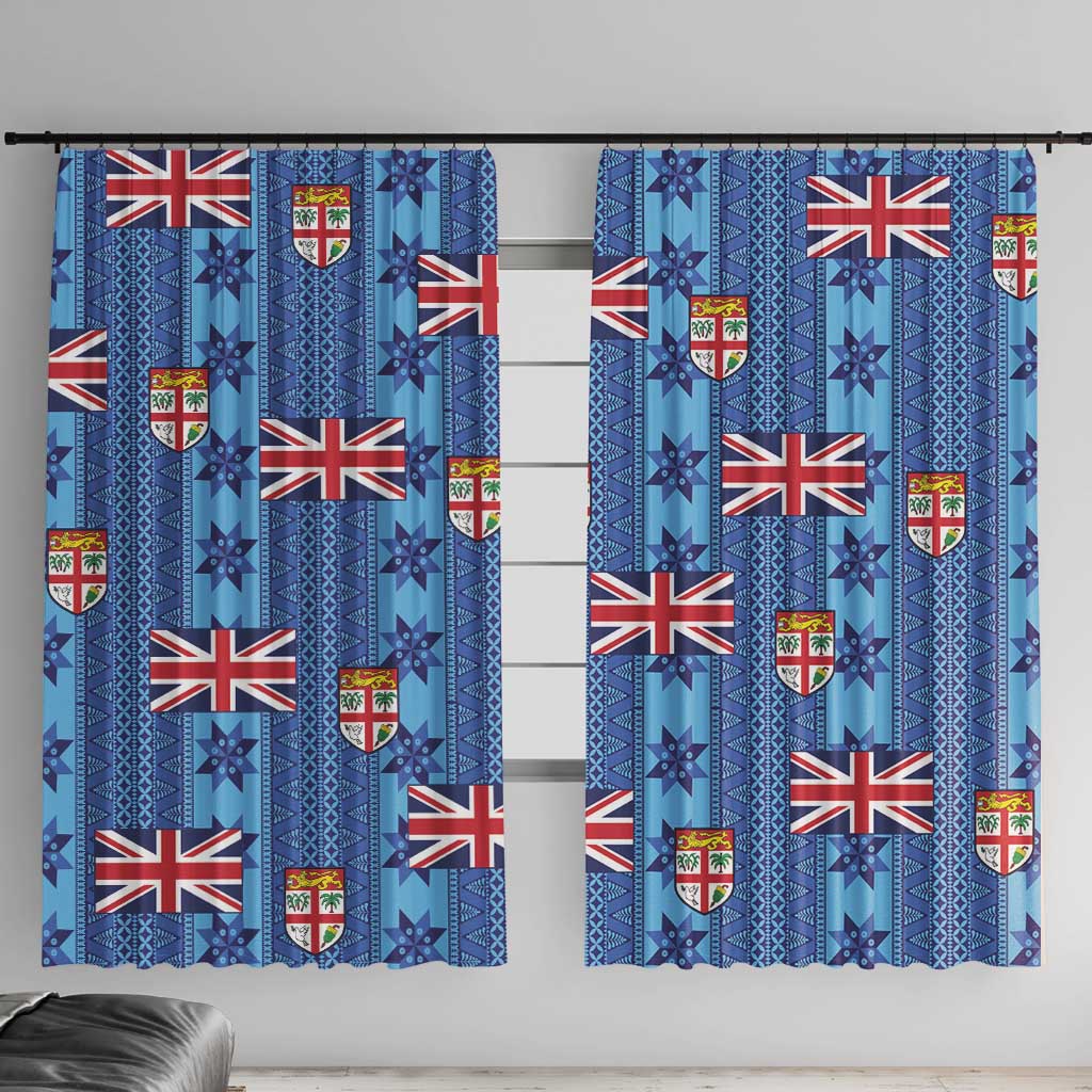 Fiji Masi Tapa Window Curtain Coat Of Arms - Polynesian Pride