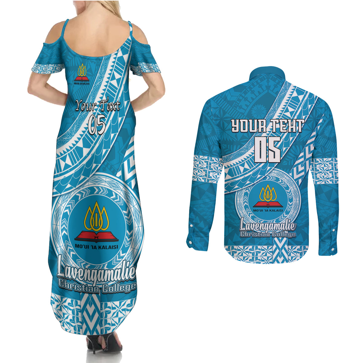 custom-lavengamalie-college-couples-matching-summer-maxi-dress-and-long-sleeve-button-shirts-tongan-kupesi-pattern