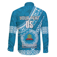 Custom Lavengamalie College Family Matching Tank Maxi Dress and Hawaiian Shirt Tongan Kupesi Pattern LT05 - Polynesian Pride