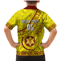 Custom Tonga High School Family Matching Mermaid Dress and Hawaiian Shirt Tongan Kupesi Pattern LT05 - Polynesian Pride