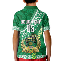 Custom Saineha High School Kid Polo Shirt Tongan Kupesi Pattern LT05 - Polynesian Pride