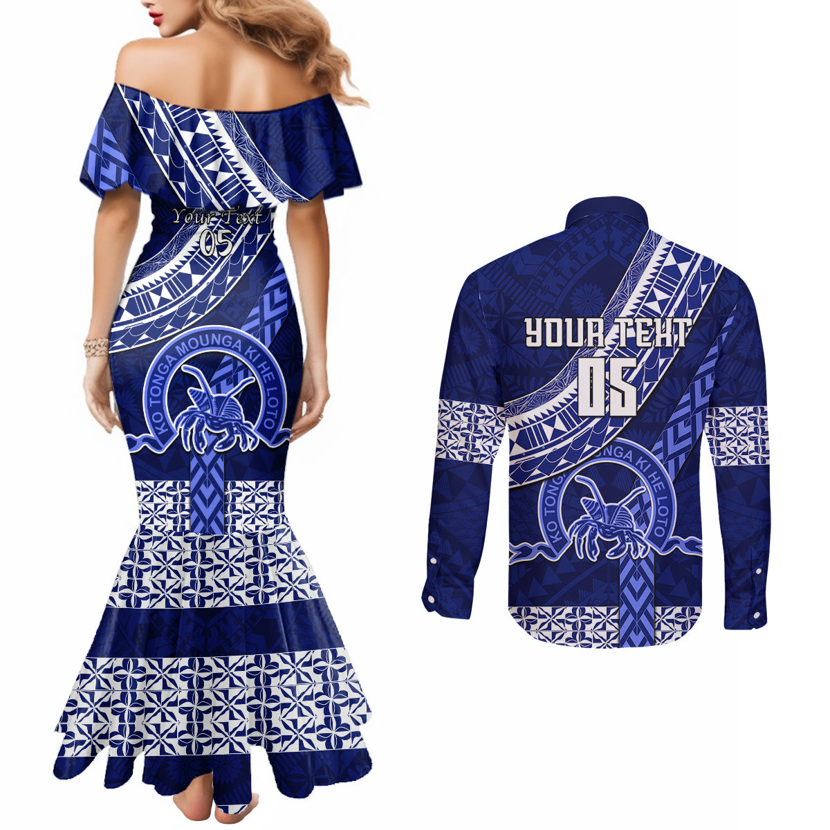 custom-queen-salote-college-couples-matching-mermaid-dress-and-long-sleeve-button-shirts-tongan-kupesi-pattern