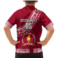 Custom Beulah College Family Matching Mermaid Dress and Hawaiian Shirt Tongan Kupesi Pattern LT05 - Polynesian Pride