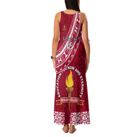 Custom Beulah College Family Matching Tank Maxi Dress and Hawaiian Shirt Tongan Kupesi Pattern LT05 - Polynesian Pride