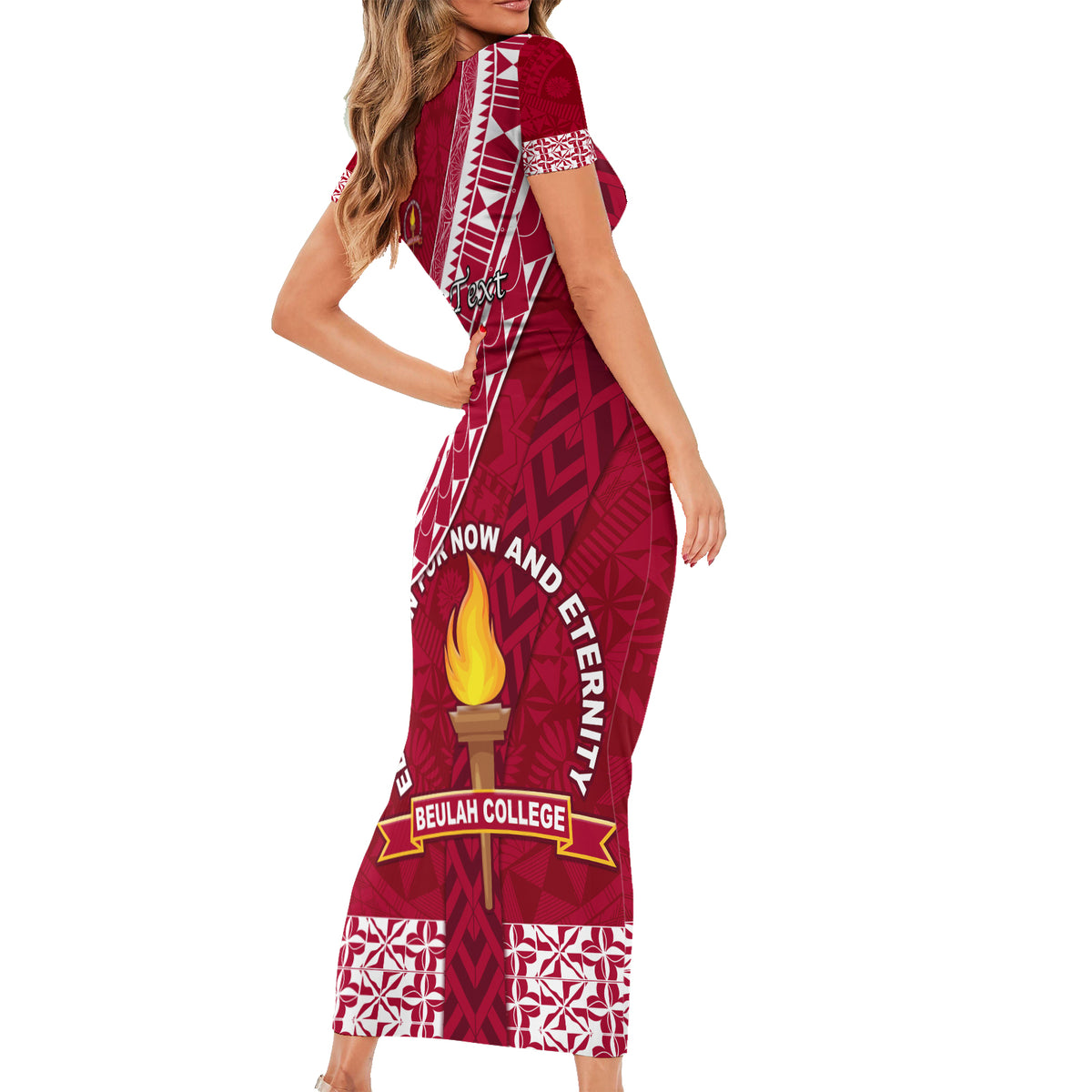 custom-beulah-college-short-sleeve-bodycon-dress-tongan-kupesi-pattern