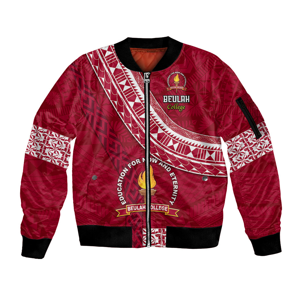custom-beulah-college-sleeve-zip-bomber-jacket-tongan-kupesi-pattern