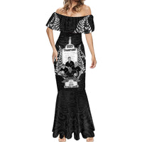 Custom New Zealand Rugby Mermaid Dress The Haka With Champions Cup LT05 - Polynesian Pride