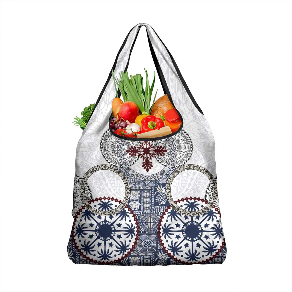 Hawaii Grocery Bag Barkcloth Pattern Vintage Style