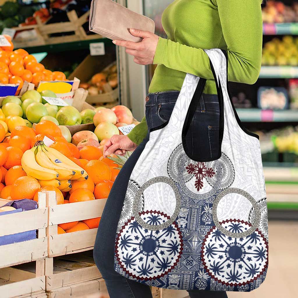 Hawaii Grocery Bag Barkcloth Pattern Vintage Style