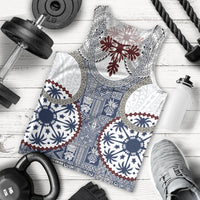 Hawaii Men Tank Top Barkcloth Pattern Vintage Style LT05 - Polynesian Pride