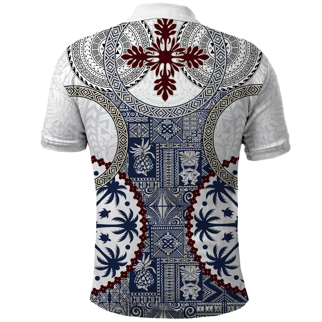 Hawaii Polo Shirt Barkcloth Pattern Vintage Style LT05 - Polynesian Pride