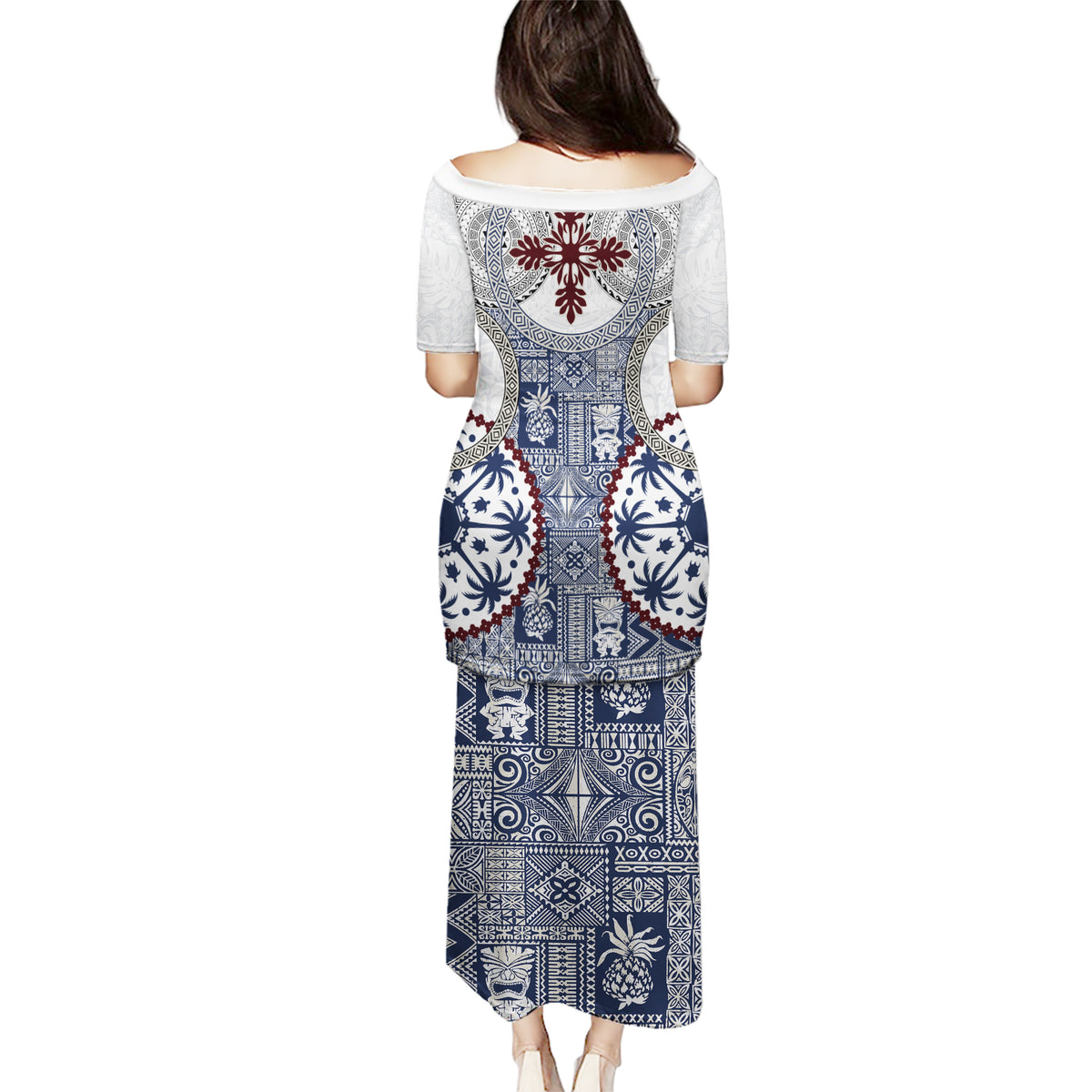 Hawaii Puletasi Barkcloth Pattern Vintage Style LT05 - Polynesian Pride