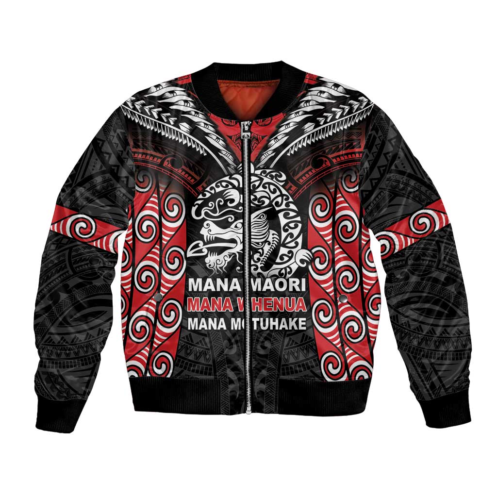 Aotearoa Mana Maori Bomber Jacket Toitu Te Tiriti