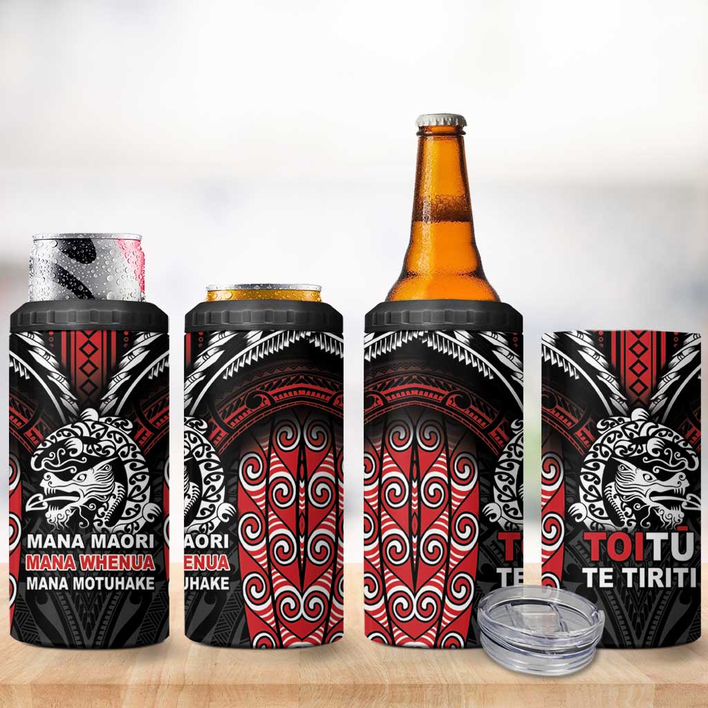 Aotearoa Mana Maori 4 in 1 Can Cooler Tumbler Toitu Te Tiriti