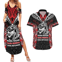 Aotearoa Mana Maori Couples Matching Summer Maxi Dress and Hawaiian Shirt Toitu Te Tiriti