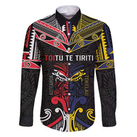 Tokelau And Aotearoa Family Matching Puletasi and Hawaiian Shirt Together For Te Tiriti O Waitangi