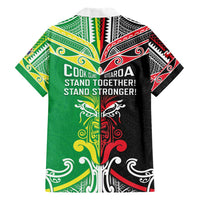 Cook Islands And Aotearoa Family Matching Short Sleeve Bodycon Dress and Hawaiian Shirt Together For Te Tiriti O Waitangi