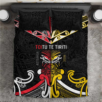 Niue And Aotearoa Bedding Set Together For Te Tiriti O Waitangi