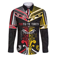 Niue And Aotearoa Family Matching Puletasi and Hawaiian Shirt Together For Te Tiriti O Waitangi