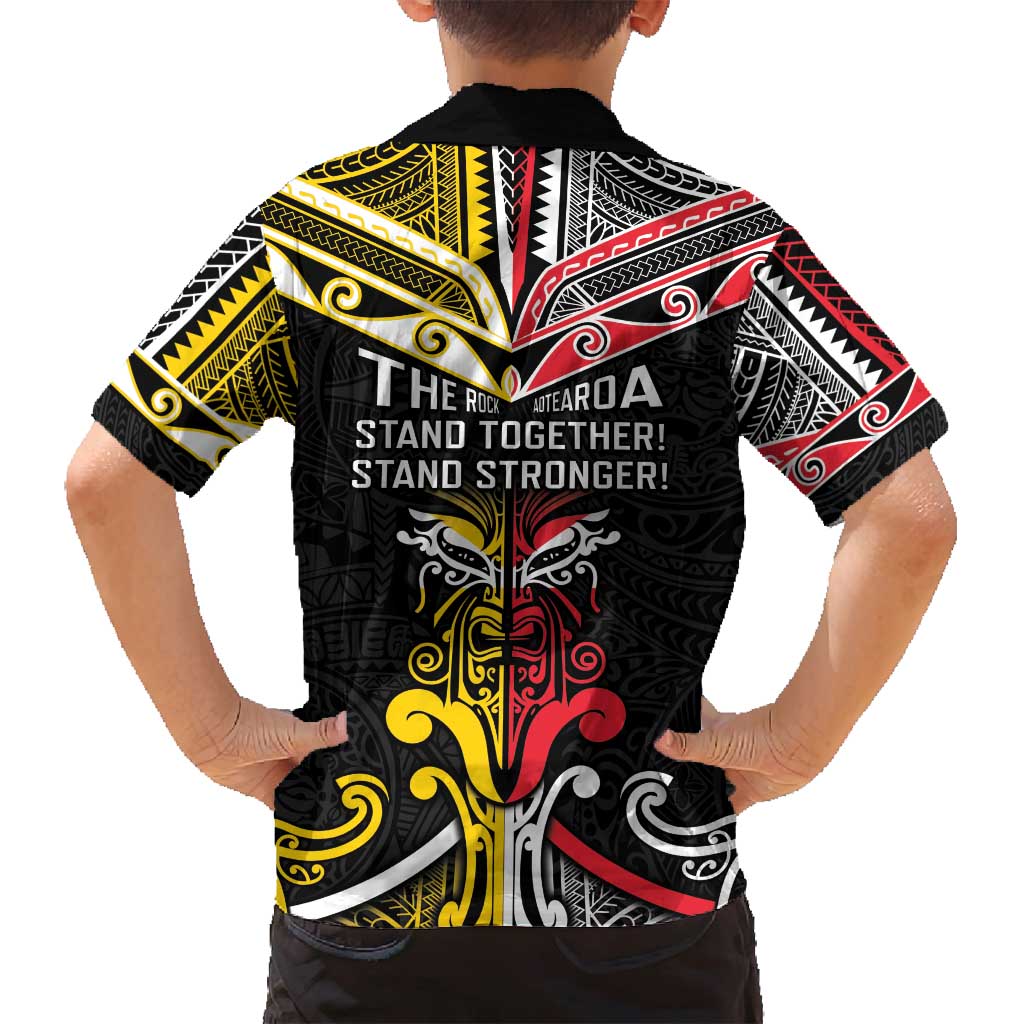 Niue And Aotearoa Family Matching Summer Maxi Dress and Hawaiian Shirt Together For Te Tiriti O Waitangi LT05 - Polynesian Pride