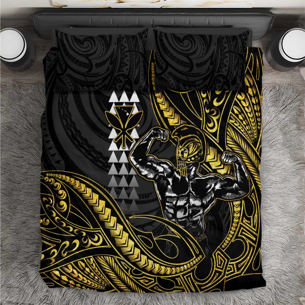 Hawaii Ikaika Warrior Helmet Bedding Set Gold Style LT05 Gold - Polynesian Pride