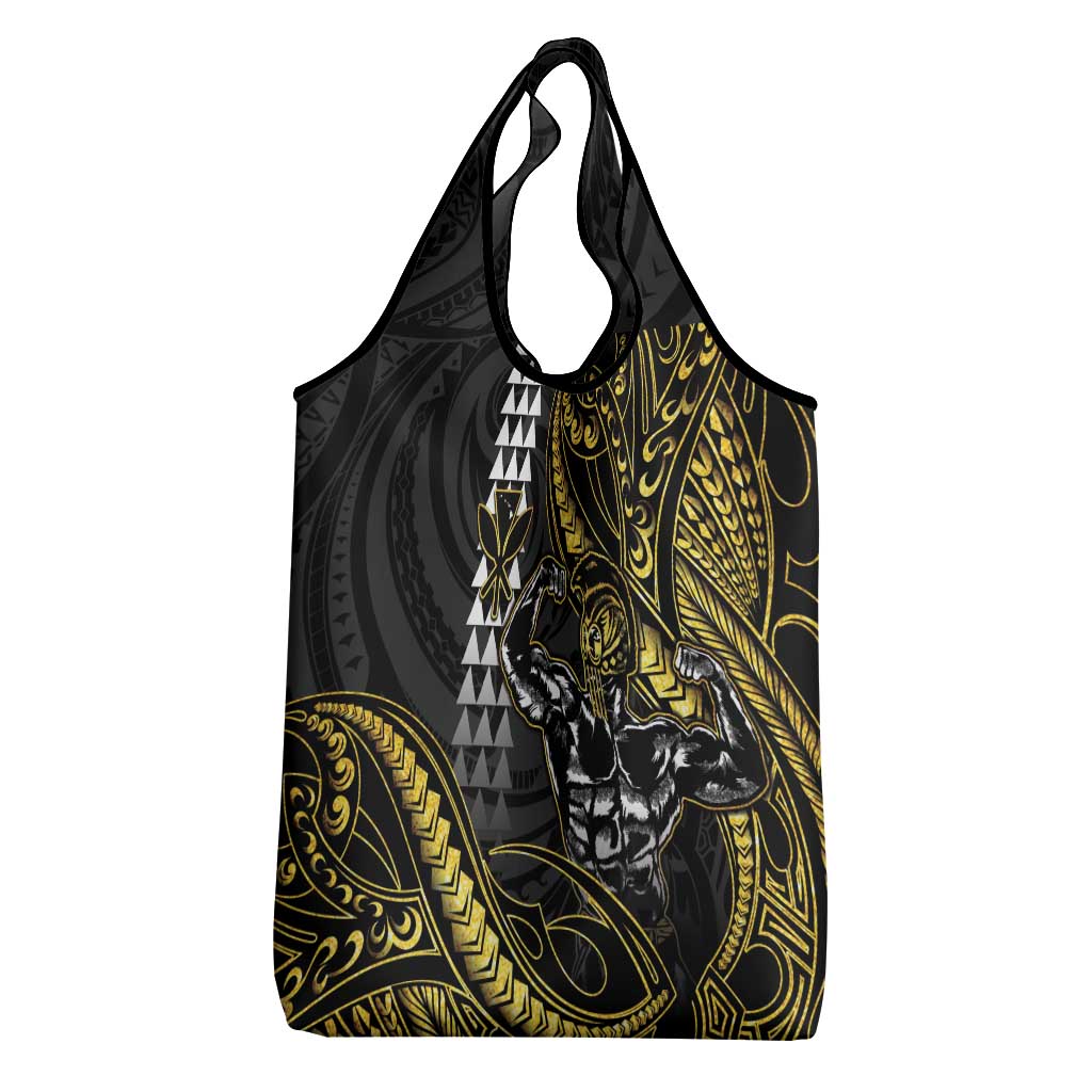 Hawaii Ikaika Warrior Helmet Grocery Bag Gold Style