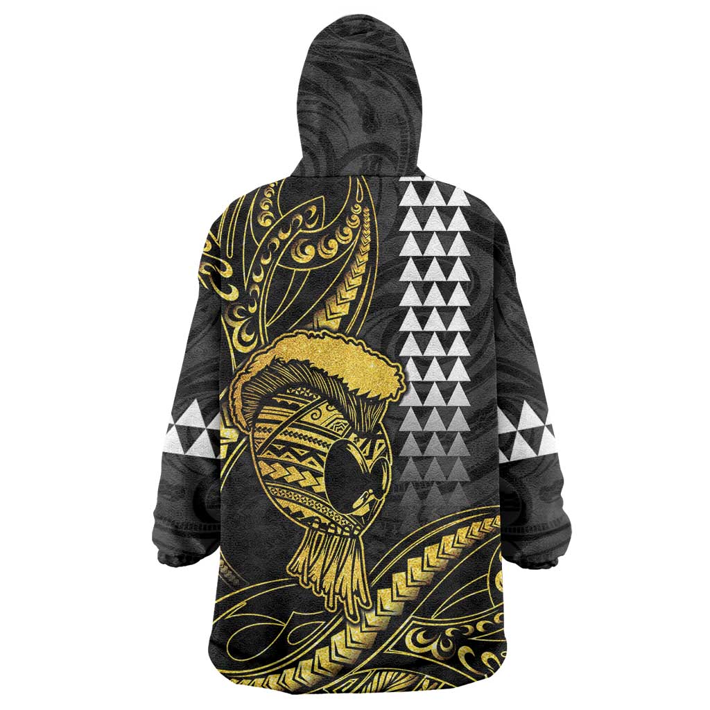 Hawaii Ikaika Warrior Helmet Wearable Blanket Hoodie Gold Style