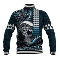 Hawaii Ikaika Warrior Helmet Baseball Jacket Blue Tribal Tattoo LT05 - Polynesian Pride