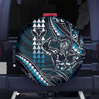 Hawaii Ikaika Warrior Helmet Spare Tire Cover Blue Tribal Tattoo
