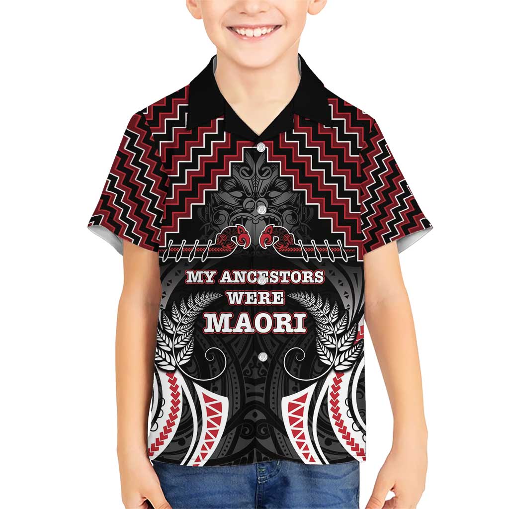Aotearoa Kid Hawaiian Shirt Proud To Be Maori LT05 Kid Red - Polynesian Pride