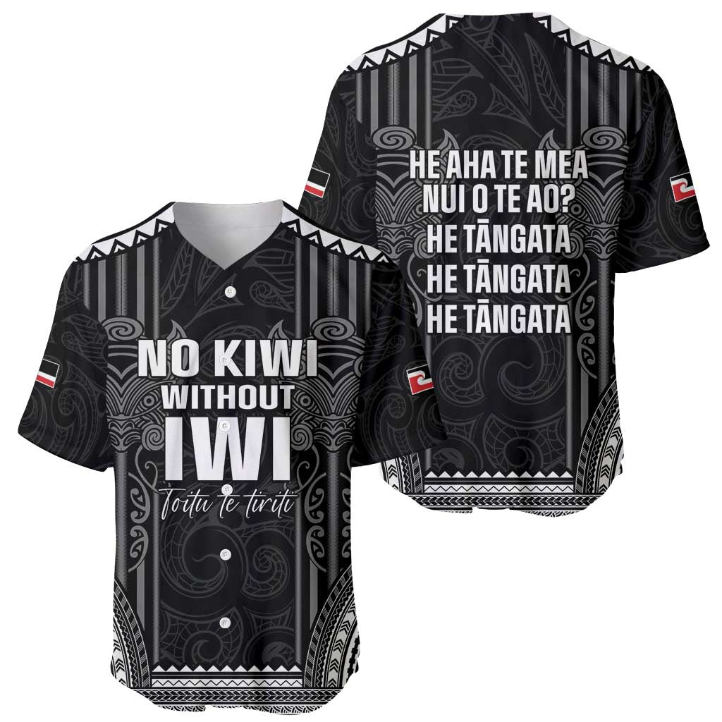 Aotearoa Toitu Te Tiriti Baseball Jersey No Kiwi Without Iwi LT05 - Polynesian Pride