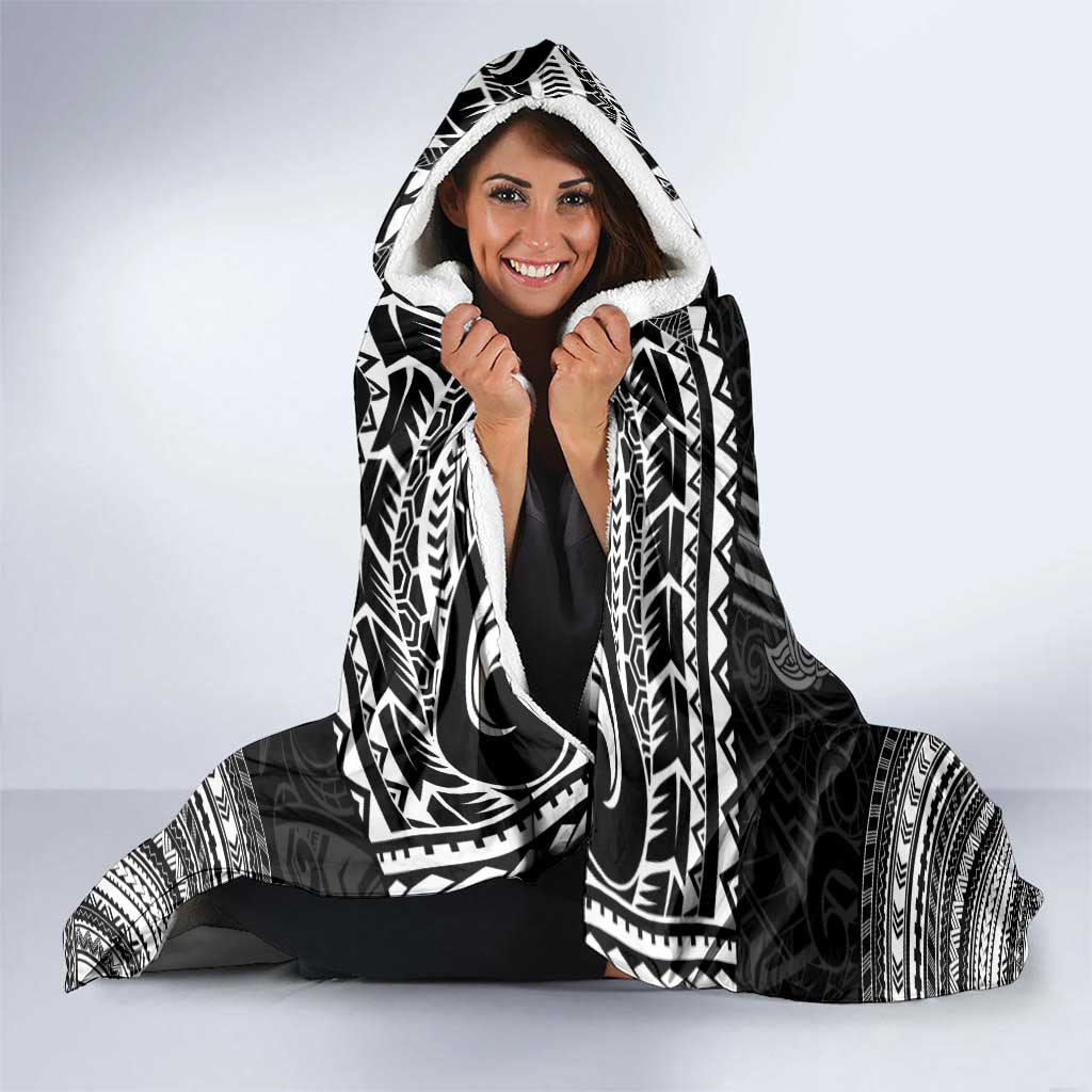 Aotearoa Toitu Te Tiriti Hooded Blanket No Kiwi Without Iwi LT05 - Polynesian Pride