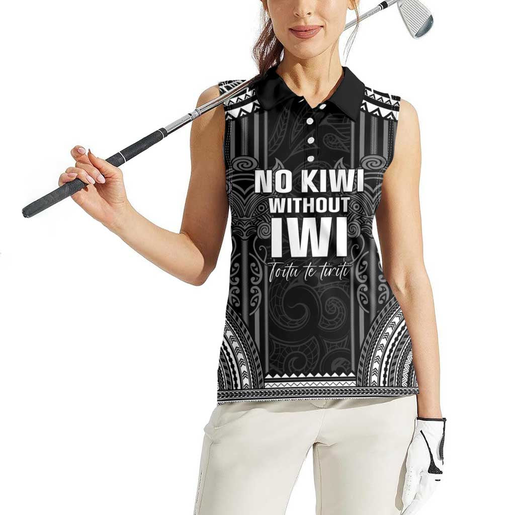 Aotearoa Toitu Te Tiriti Women Sleeveless Polo Shirt No Kiwi Without Iwi LT05 - Polynesian Pride