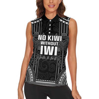 Aotearoa Toitu Te Tiriti Women Sleeveless Polo Shirt No Kiwi Without Iwi LT05 - Polynesian Pride