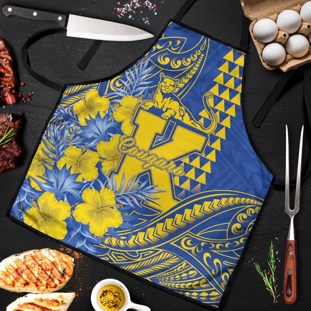 Hawaii Kaiser High School Apron Tribal Tattoo With Hibiscus Flowers