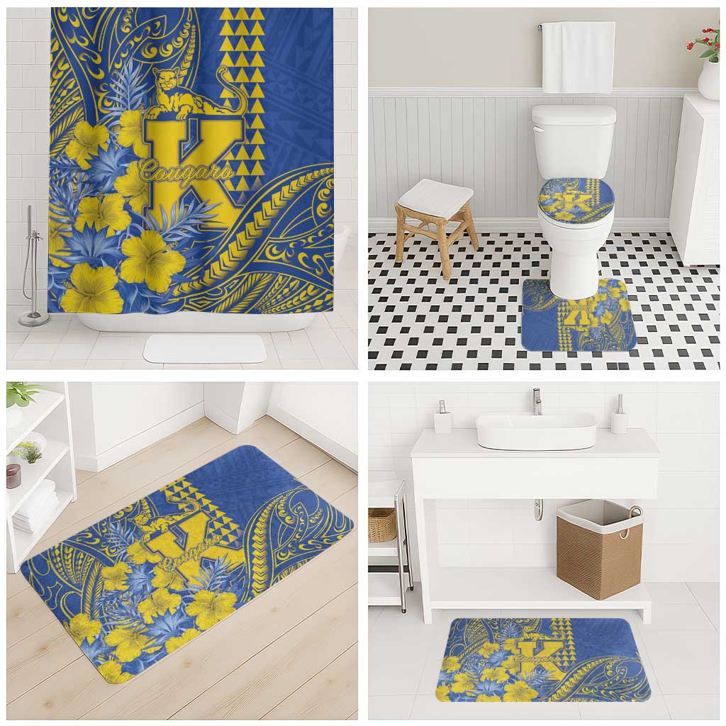 Hawaii Kaiser High School Bathroom Set Tribal Tattoo With Hibiscus Flowers
