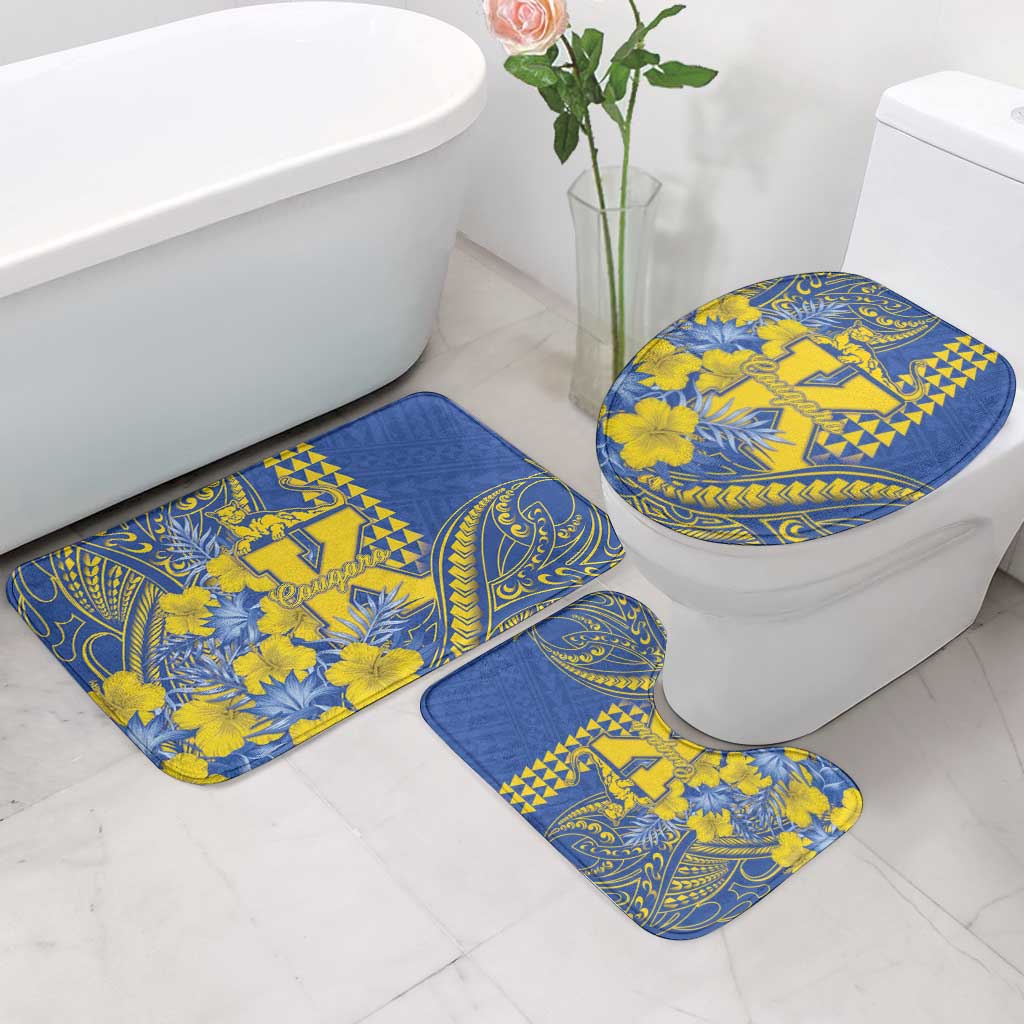 Hawaii Kaiser High School Bathroom Set Tribal Tattoo With Hibiscus Flowers