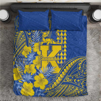 Hawaii Kaiser High School Bedding Set Tribal Tattoo With Hibiscus Flowers