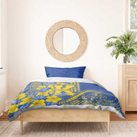 Hawaii Kaiser High School Bedding Set Tribal Tattoo With Hibiscus Flowers