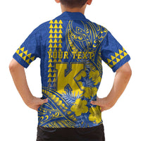 Personalised Hawaii Kaiser High School Family Matching Summer Maxi Dress and Hawaiian Shirt Tribal Tattoo With Hibiscus Flowers